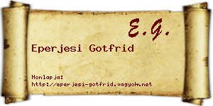 Eperjesi Gotfrid névjegykártya